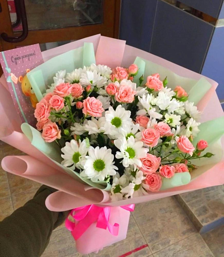 Букет цветов из: Розы и Хризантемы в Велижи