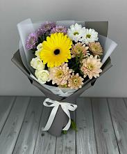 Букет цветов из:  Розы, Герберы и Хризантемы #REPLACE_PRED# Велижи