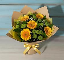Букет цветов из:  Герберы и Хризантемы в Велижи