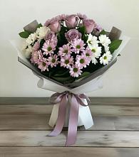 Букет цветов из:  Хризантемы и Розы #REPLACE_PRED# Велижи