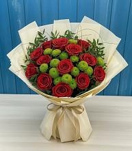 Букет цветов из:  Розы и Хризантемы в Велижи